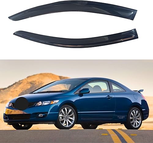 Miniatura 168 de IG - Visera para ventana de automóvil, protector contra la lluvia, el sol y el viento, con cinta adhesiva, deflector extraduradero para ventana