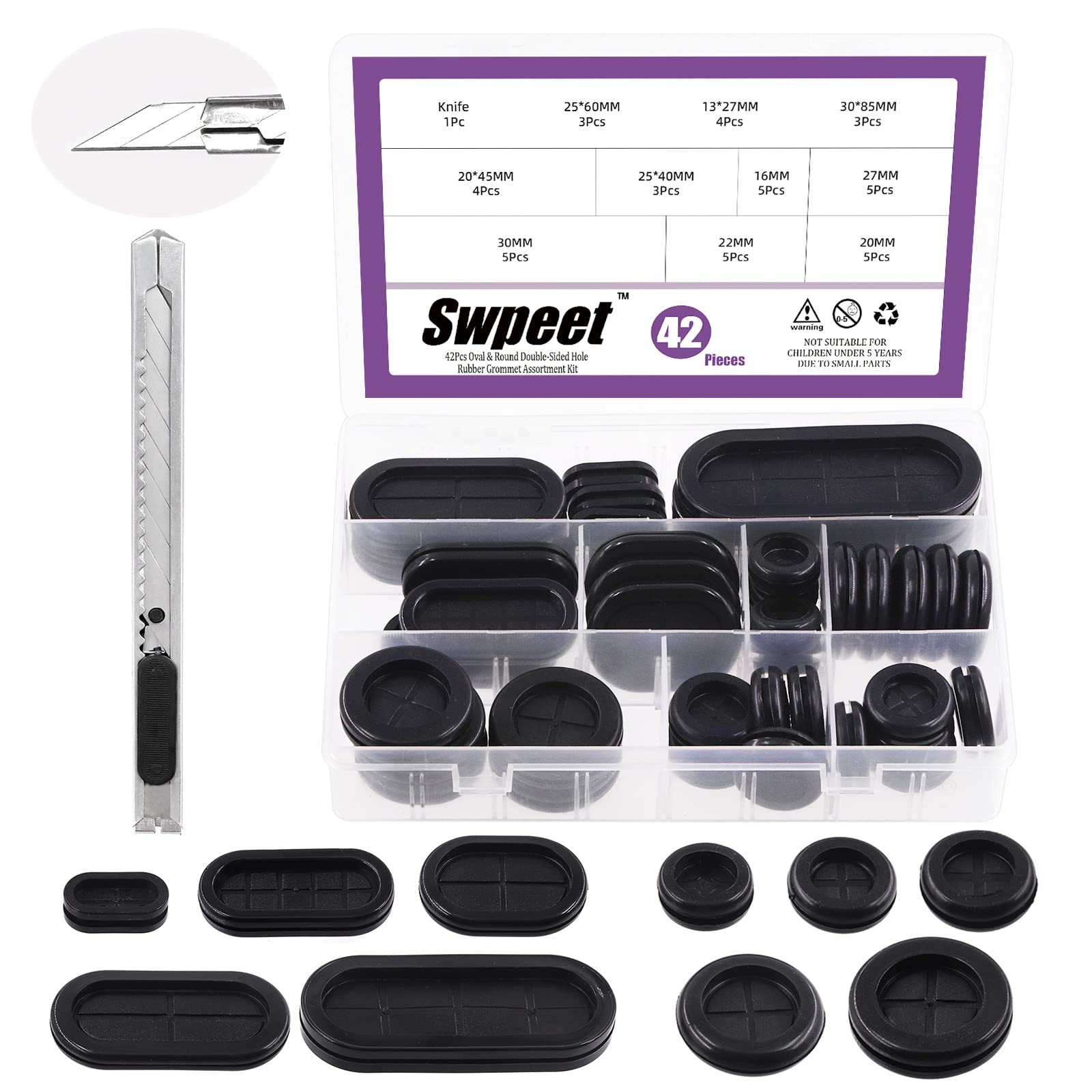 Amazon.com: Swpeet 42Pcs 2 Types 10 Sizes Double Sided Round and