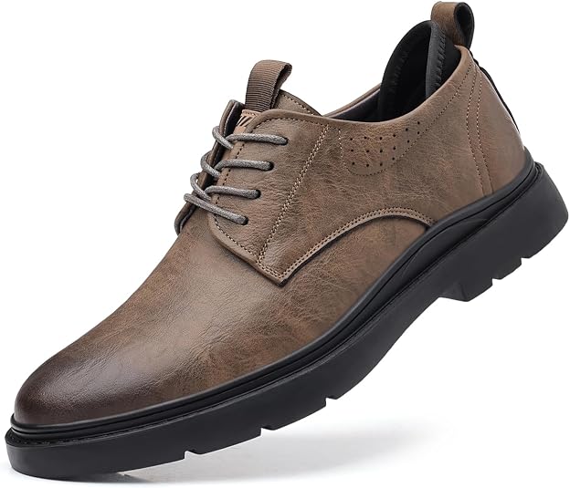 PPXID Chaussures Oxford Homme Cuir - Chaussures Ville Classiques Pour Bureau, Costume Et Mariage