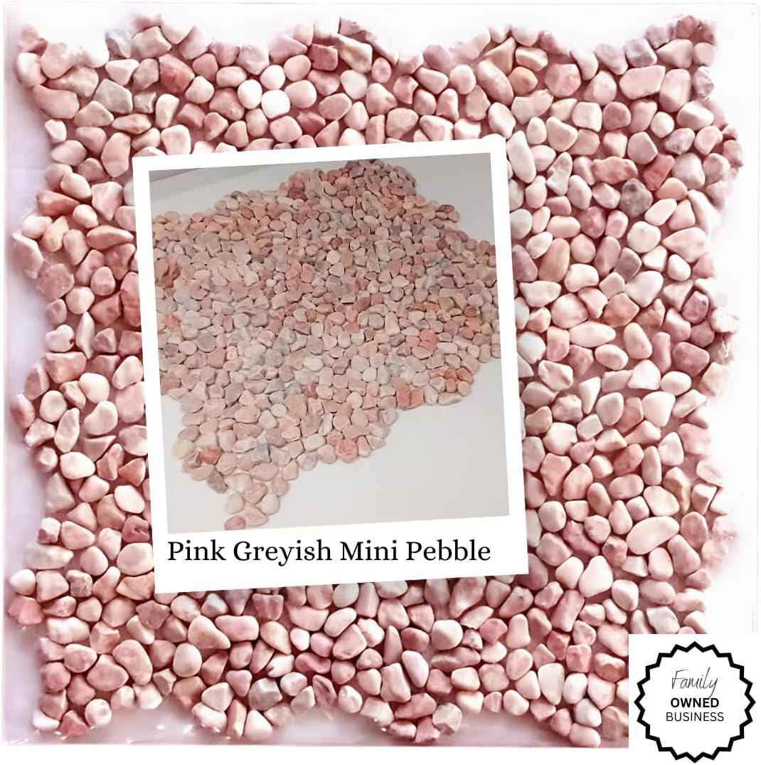 Tenedos Pink Rose Gray Pebble Rock Mini Stone Mesh Mounted 12x12 Mosaic Floor Wall Tile Backsplash (1 Sheet)