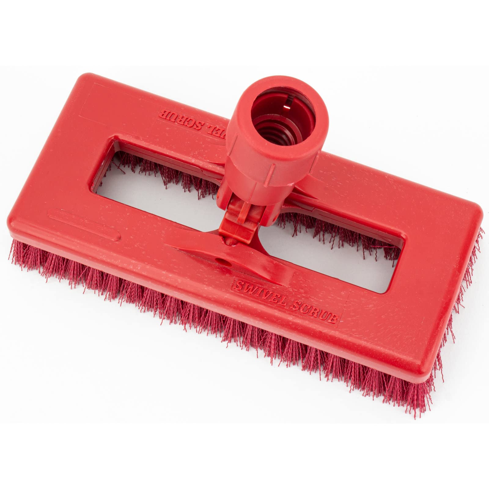 SPARTA 3638831EC05 Polyester Rectangle Scrub Brush, Floor Brush, Cleaning Brush With Swivel Head For Cleaning, 8 Inches, Red