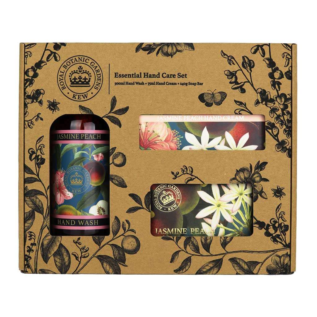 Royal Botanic Gardens Kew Essential Hand Care Set Jasmine Peach