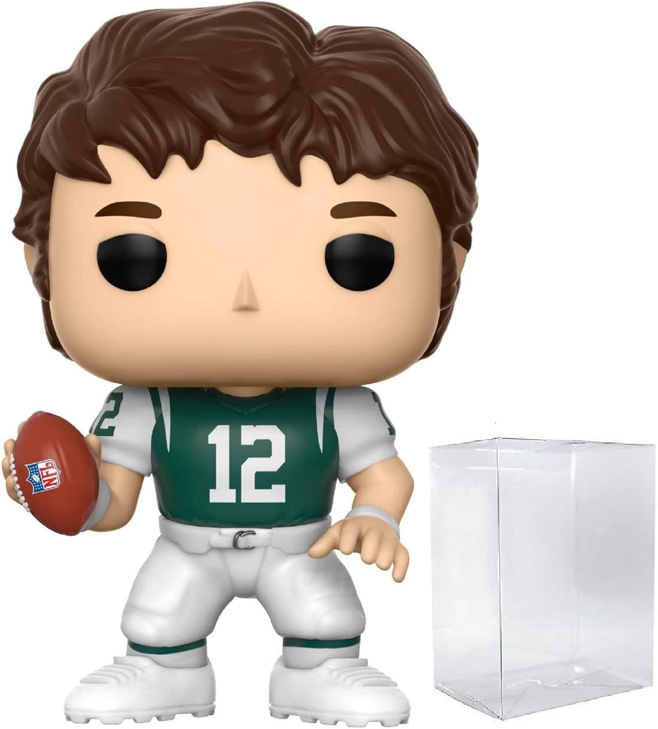 POP Football Legends: Jets - Joe Namath (Home Uniform) Funko Vinyl Figure (Bundled with Compatible Box Protector Case), Multicolor, 3.75 inches