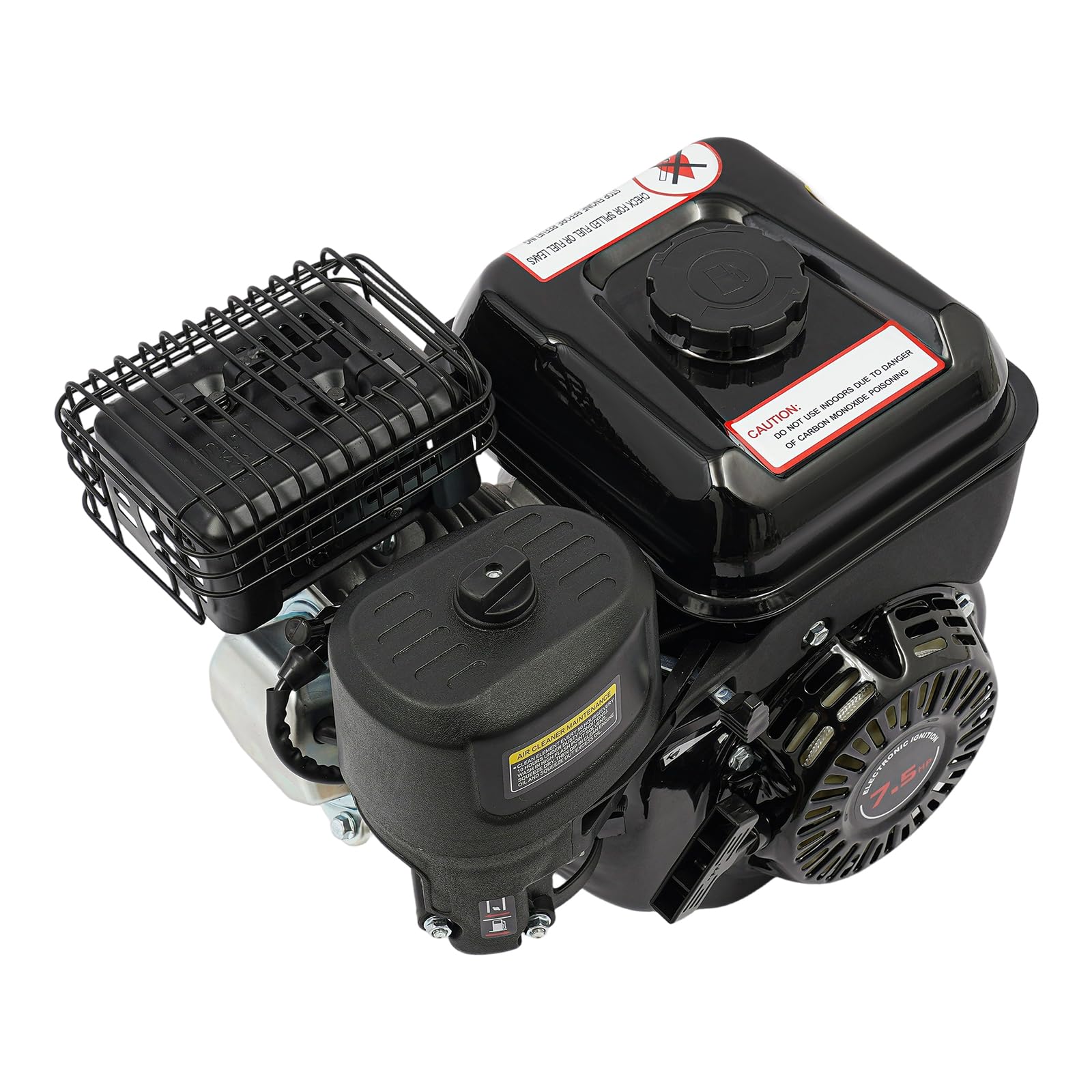 Moteur à essence 4 temps 7,5 CV Moteur sur pied avec vilebrequin de 19 mm de diamètre Moteur industriel pour pompe à eau, générateur