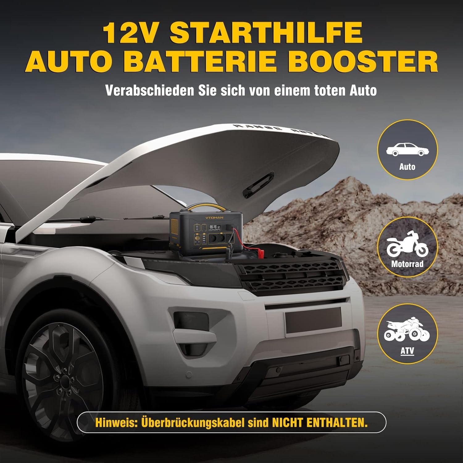 VTOMAN Jump 2200 Tragbare Powerstation mit 200W Leicht Faltbares Solarpanel - 2200W/1548Wh LiFePO4 Batterie Solar Stromgenerator, Erweiterbare Kapazität auf 3096Wh für Camping, Wohnmobil