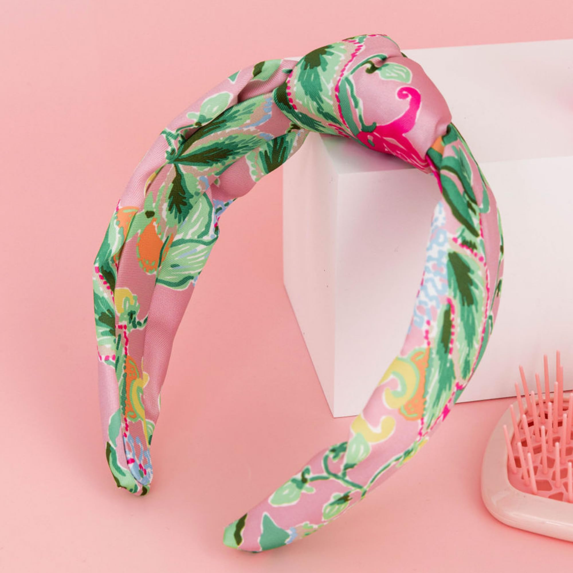 Amazon.com : Lilly Pulitzer Pink Top Knot Headband for Women  display picture 2