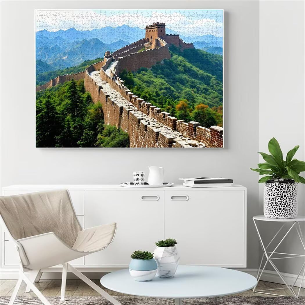 Puzzle 2000 Teile Große Mauer Puzzle Erwachsene, Holzpuzzle Erwachsene Puzzelmatten, Mehrfarbig Holzpuzzle, Klassische Puzzles Szene Wooden Jigsaw, Geschicklichkeitsspiel für die Ganze Familie S-496