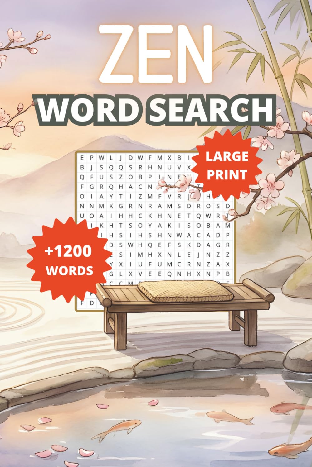 Zen Word Search for Adults - Large Print Puzzle Book for Stress Relief and Relaxation: 100+ Calming Word Find Puzzles with 1200+ Words | Mindfulness & Tranquility Themes