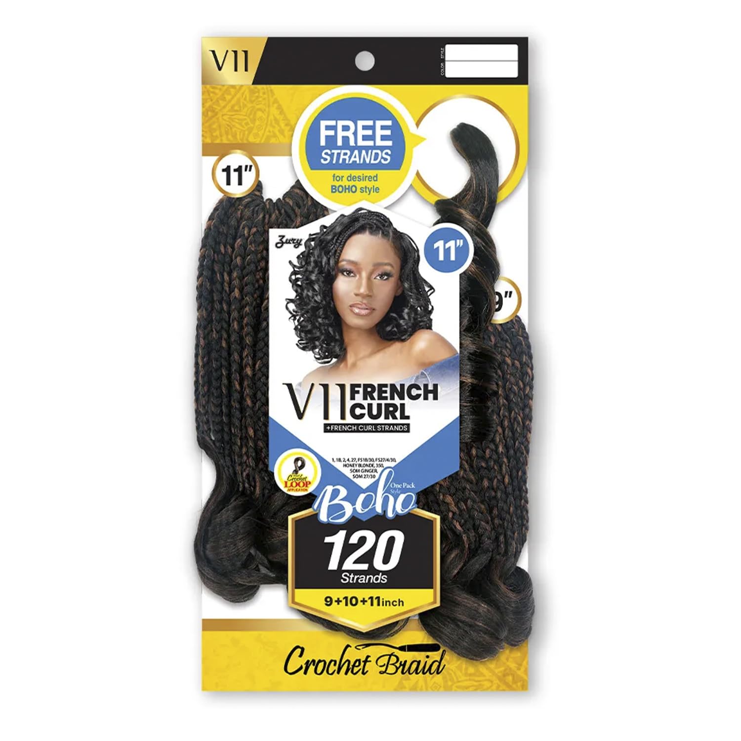 Amazon.com : Royal Zury Synthetic Hair Crochet Braids V11 French