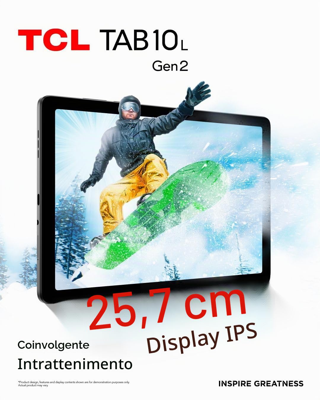 TCL 10L Generazione 2 WiFi, Tablet da 10,1" HD, Quad-Core, 3 GB di RAM, memoria da 32 GB espandibile fino a 1 TB con MicroSD, 6000 mAh di batteria, Custodia trasparente, Android 13, grigio | WiFi, Quad-Core, Espandibile fino a 1TB con MicroSD, Batteria 60