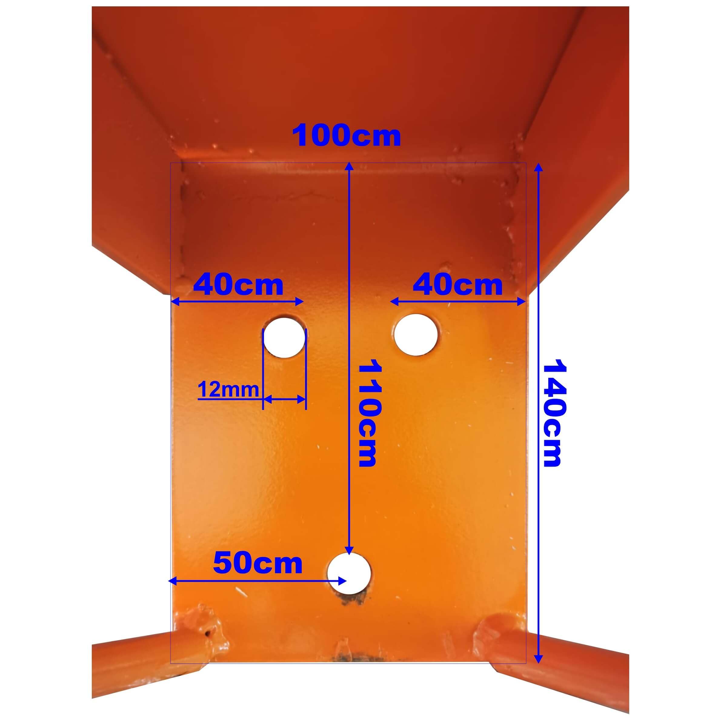 CADENAS ® - Aro Baloncesto antivandálico de Anclaje Fijo, Reglamentario 45 cm diámetro, 15 cm a Pared, Naranja