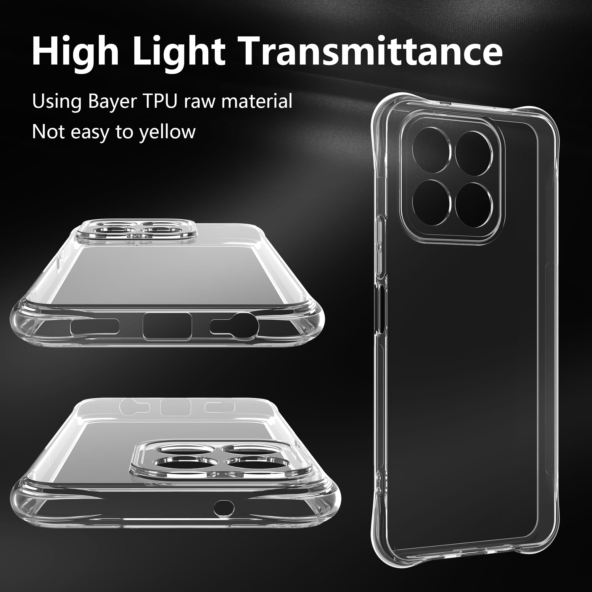 GAPlus Custodia Per Honor X6b, [Slim Fit] Silicone Liquido - Foto 8