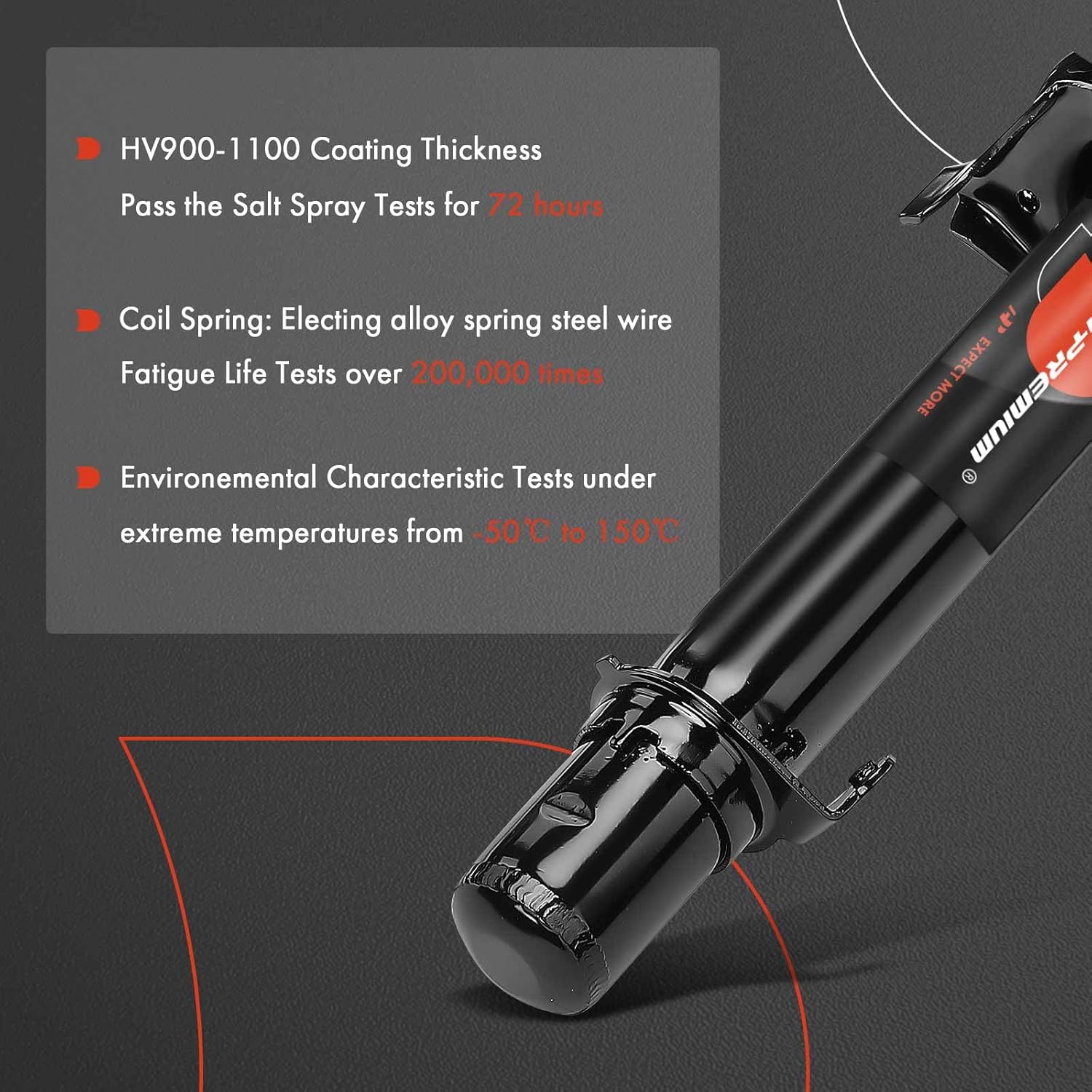 A-Premium Front Pair (2) Complete Strut and Coil Spring Assembly Compatible with Honda Crosstour 2012-2015, Accord Crosstour 2010-2011, Driver and Passenger Side