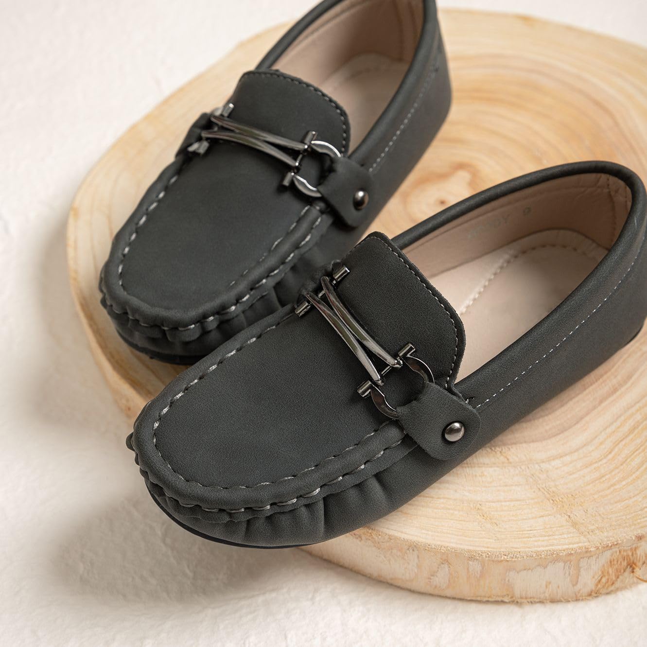 Boys Loafers, Soft Slip-On Moccasin Oxford Shoes for Toddler/Little Kids, Casual Boat Shoes for School Uniforms and Everyday Wear - Image 5