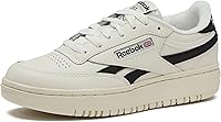 Reebok Women's Club C Double Revenge Platform Sneakers - 2" Chunky White Leather Tennis Shoes for Height & Comfort
