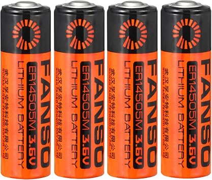 4 Pack ER14505M AA 3.6V Lithium Battery 2200mAh ER14505 Non-Rechargeable Battery