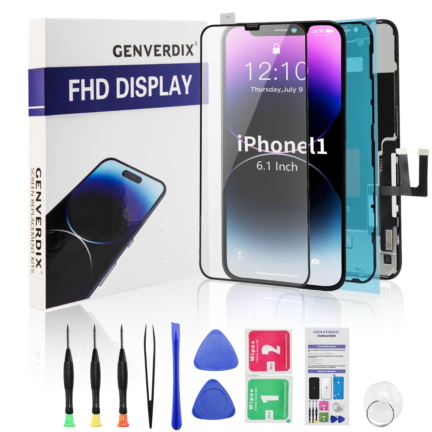 for iPhone 11 Screen Replacement 6.1’‘ LCD Digitizer Repair Kit