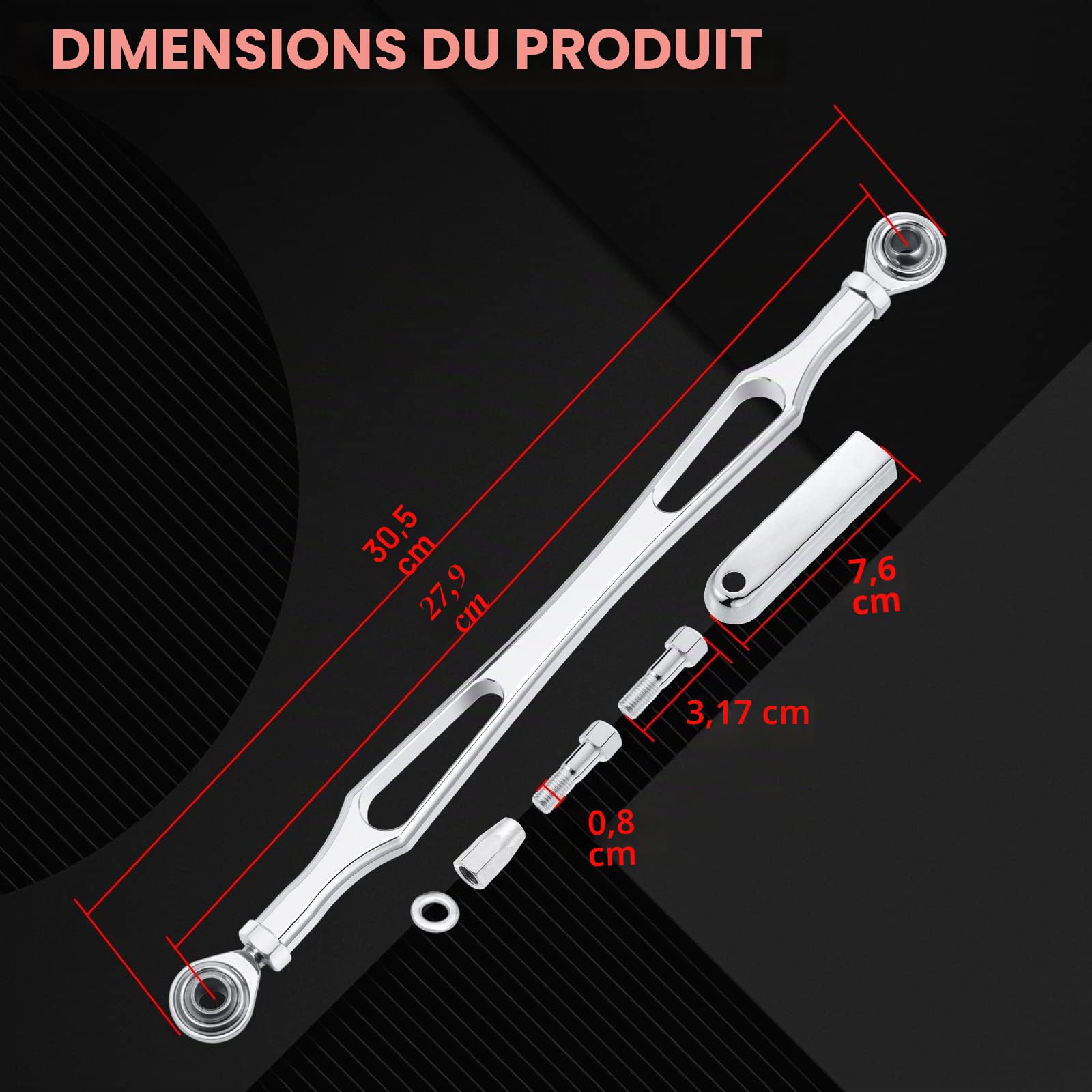 Amazicha Liaison de changement de vitesse chromée compatible avec Harley Davidson Softail Dyna Touring Road King Electra Street Glide Tri Glide 1986-2021
