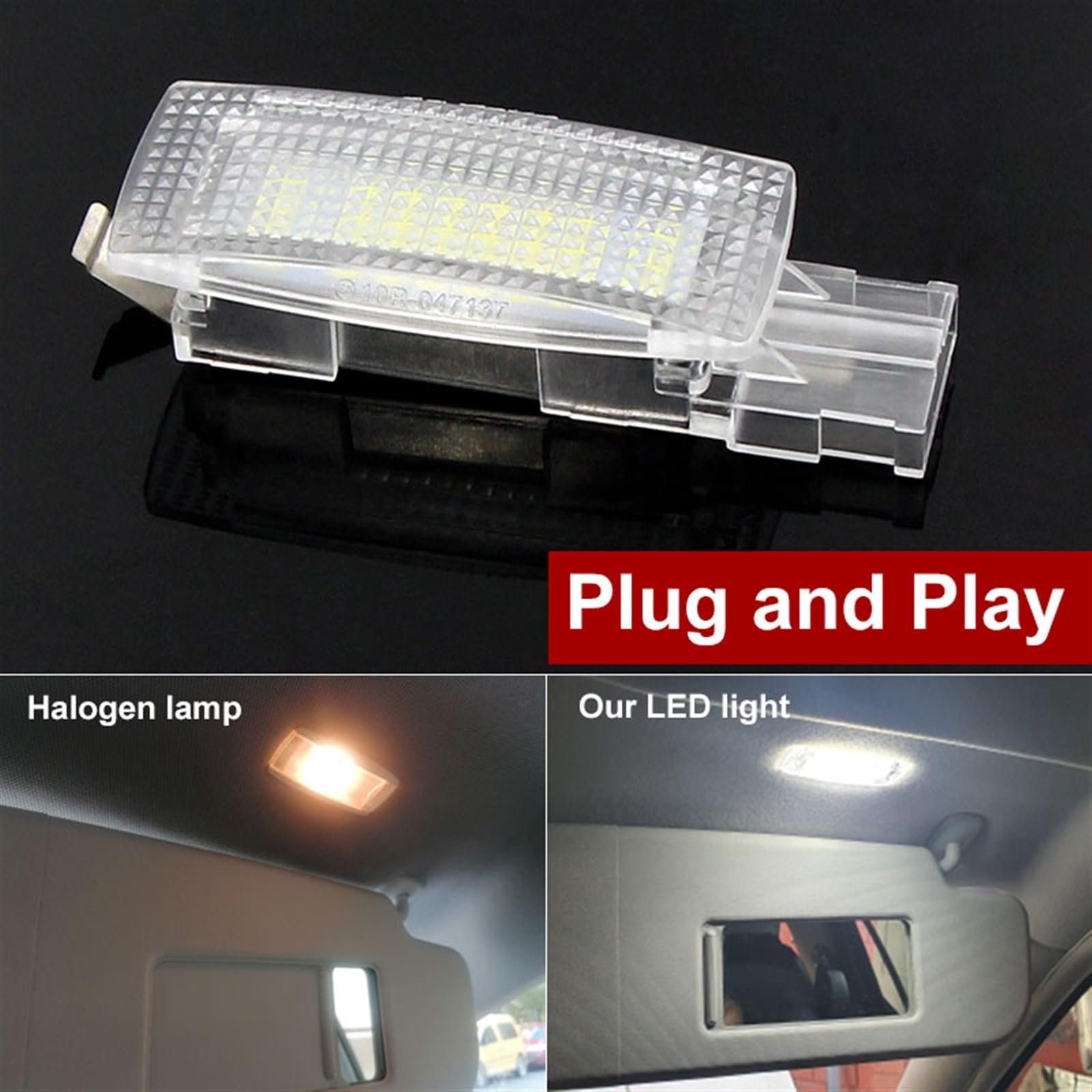 Lámparas de Lectura con luz LED for Espejo de tocador, Visera Interior LED, for Skoda, Superb Fabia, Seat, Altea Alhambra MK1 MK2 Leon Toledo, 2 uds. Luces LED para los pies del Coche