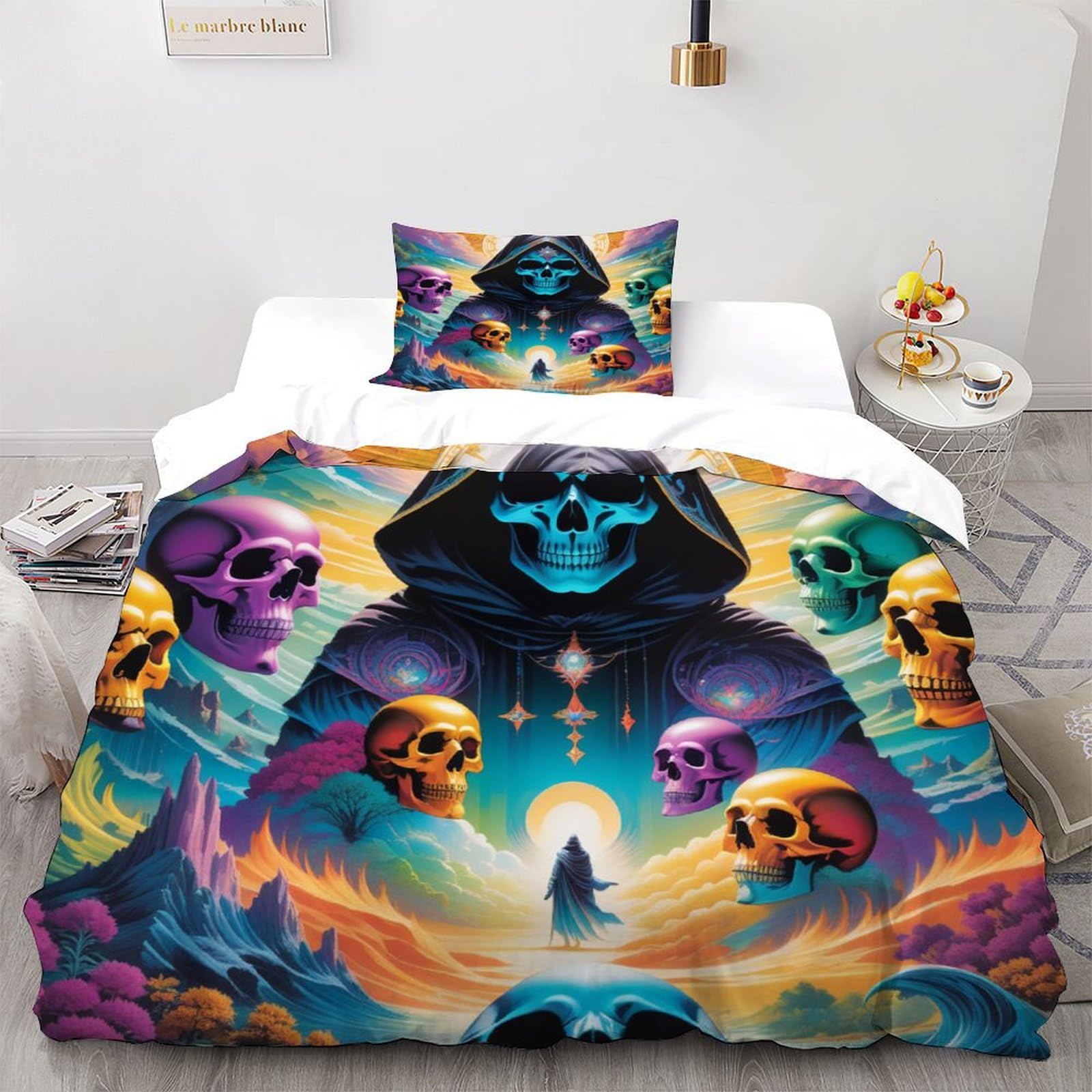 Housse de couette Sin Ghost microfibre pour transformer une chambre d'ado en refuge gothique