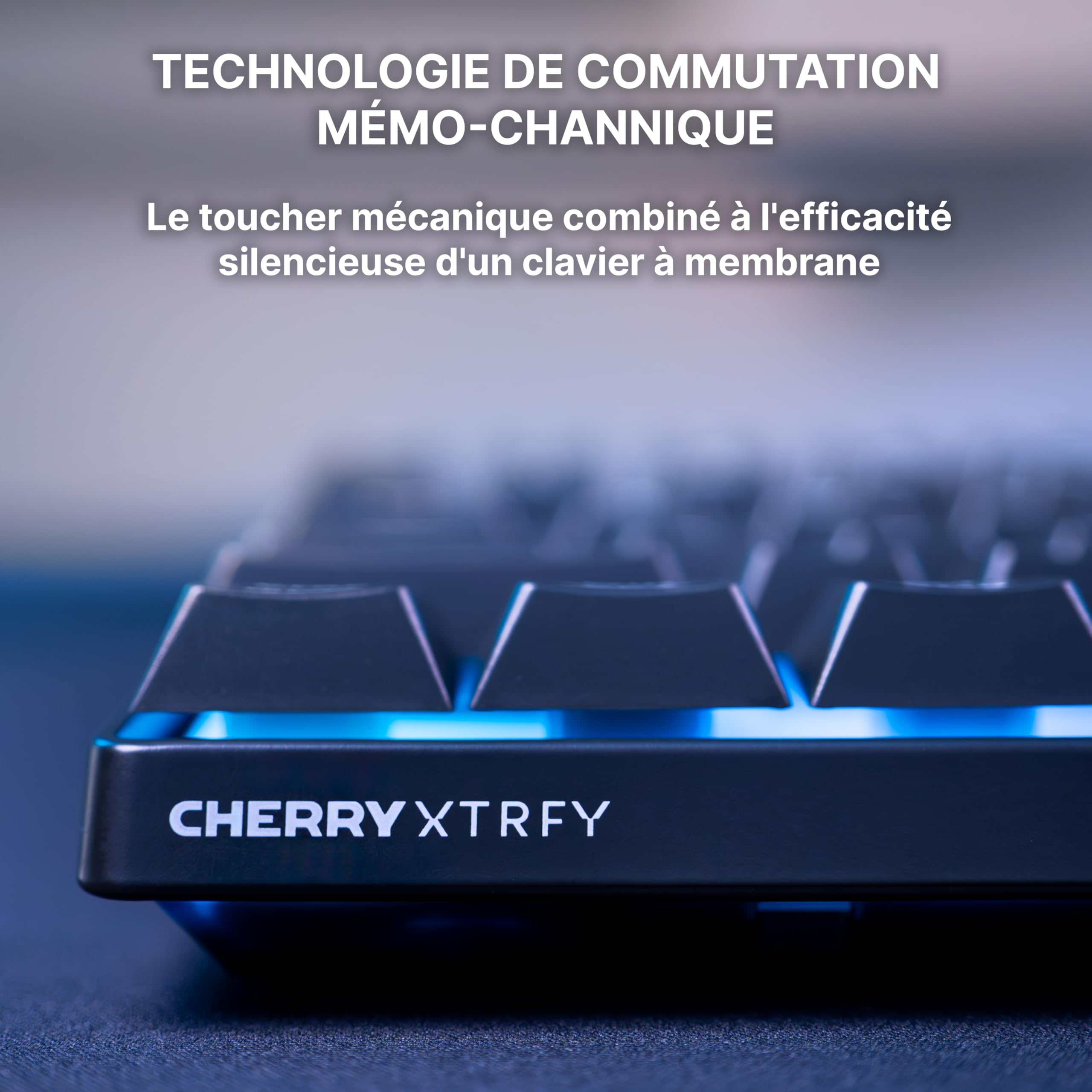 K33 Compact Wireless, Clavier Gaming sans Fil Mem-chanical 75%, Multi-Appareils, Rétroéclairage RGB, IP54 Résistant à la Poussière et Aux Éclaboussures, Disposition FR (AZERTY), Noir