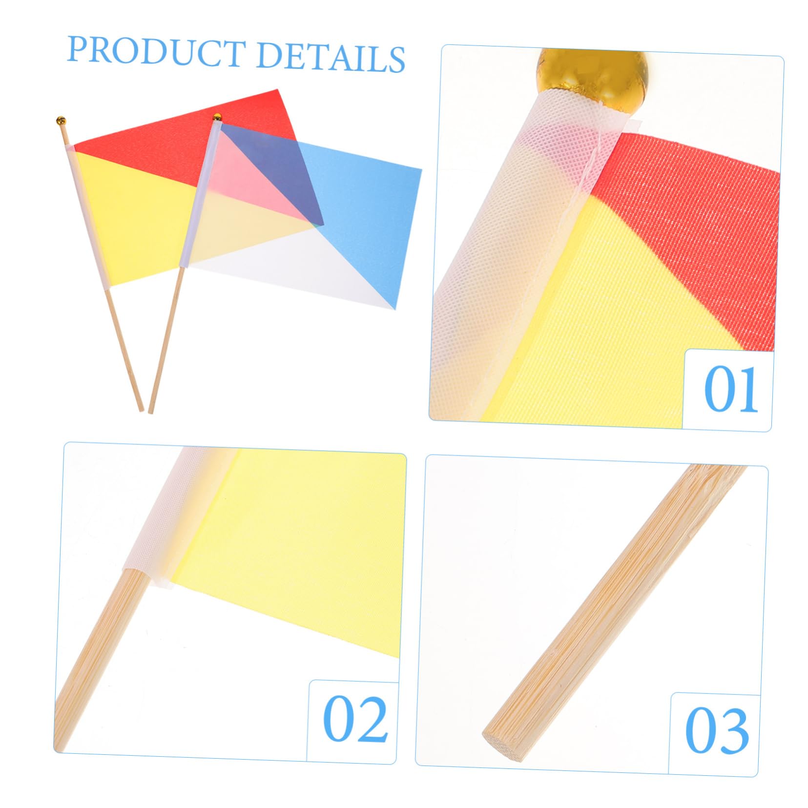 Toyvian 24piezas Bandera De Señal De Árbitro Mango De Bandera De Seguridad Para Señalización Navegación y