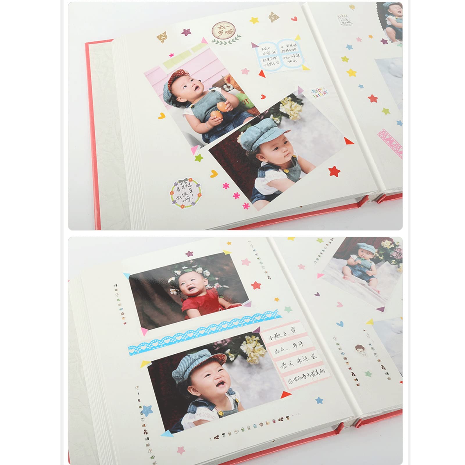 GLigeT Fotoalbum DIY. Erstellen Sammlung Albumalbum Self-Adhesival Album Große Kapazität Scrapbook Baby Album Familie Album Paar Album Home Decoration Fotobuch (Color : 03)