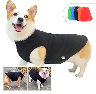 Dog Winter Vest Warm Breathable Dog Polar Fleece Vest Jacket, Lightweight Winter Coat with Leash Neck Hole for Small Medium Large Dogs Black XL