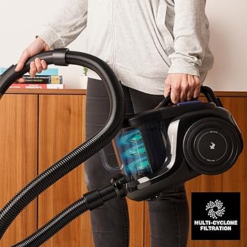 Taurus Guzzler Cyclone - Aspirador sin Bolsa, 850W, para Todo Tipo de Suelos, depósito 2L, Doble Sistema de filtración, filtros extraíbles y Lavables, Ruedas de Goma, Recoge Cables, Accesorios6