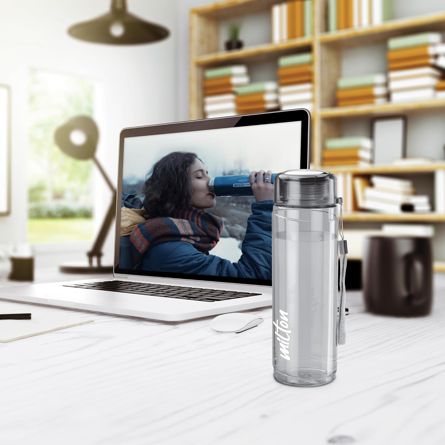 Milton Hector 1000 Pet Water Bottle, 1 Piece, 1 Litre, Grey