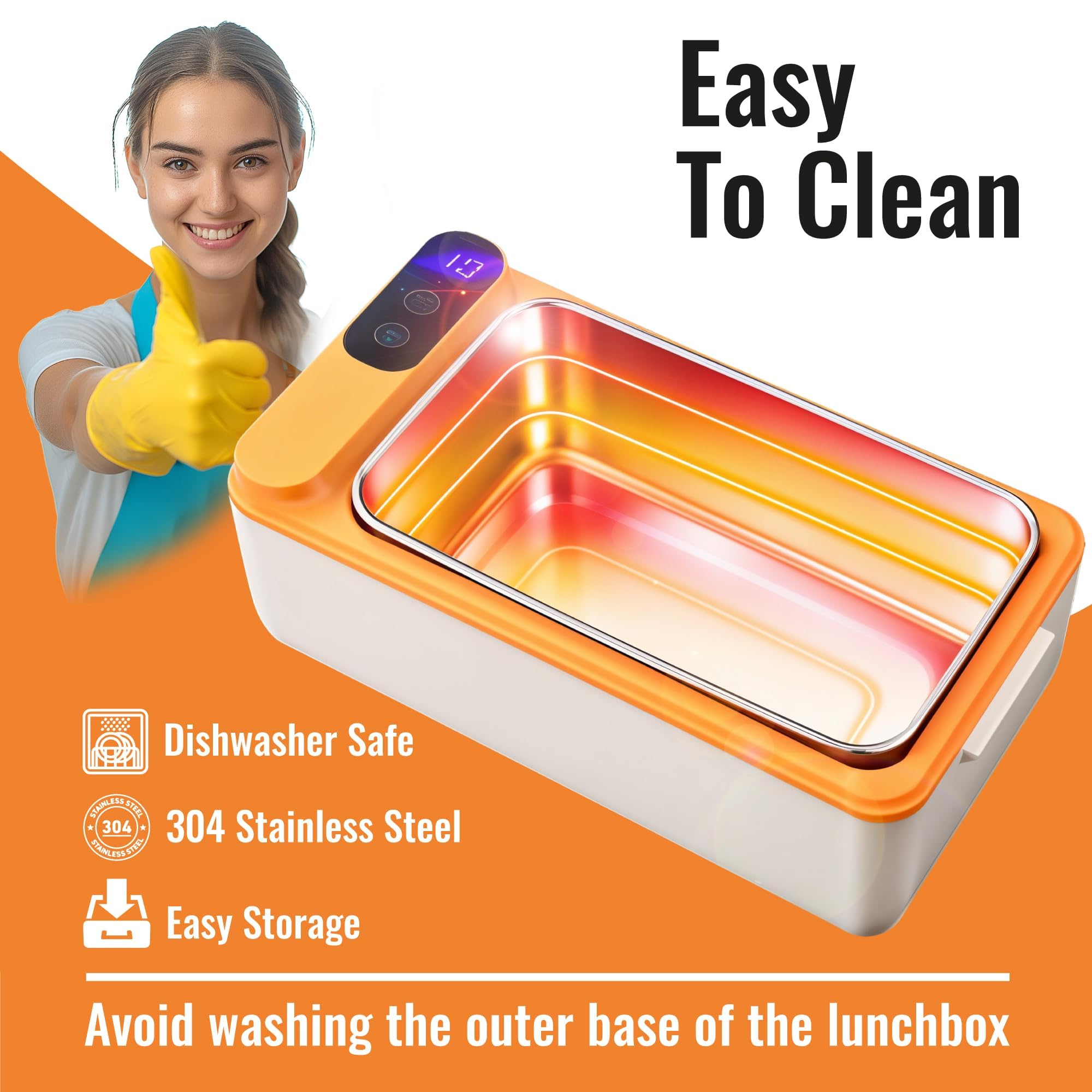 Rechargeable Electric Heated Lunch Box Cordless Battery Powered Portable  Food Timer Heater Keep Hot Meal Self Reheating Soup Heat Warming