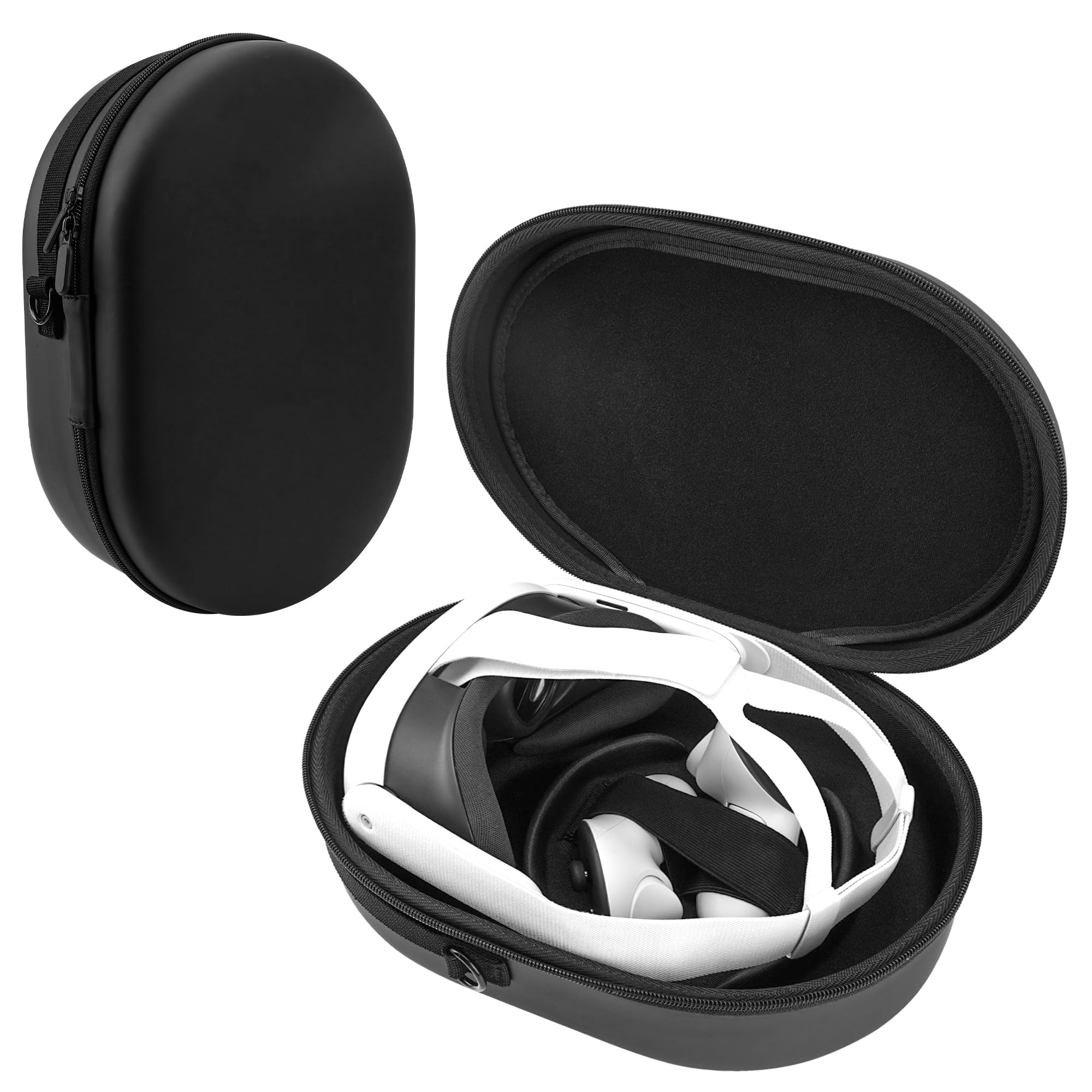 GEEKRIA Carrying Case for VR Controllers and Accessories, Compatible with Quest 3, Quest 2, Vision Pro, Google Daydream View, 30x21x11cm, Shockproof with Cushion Padding for Secure Storage-image-21
