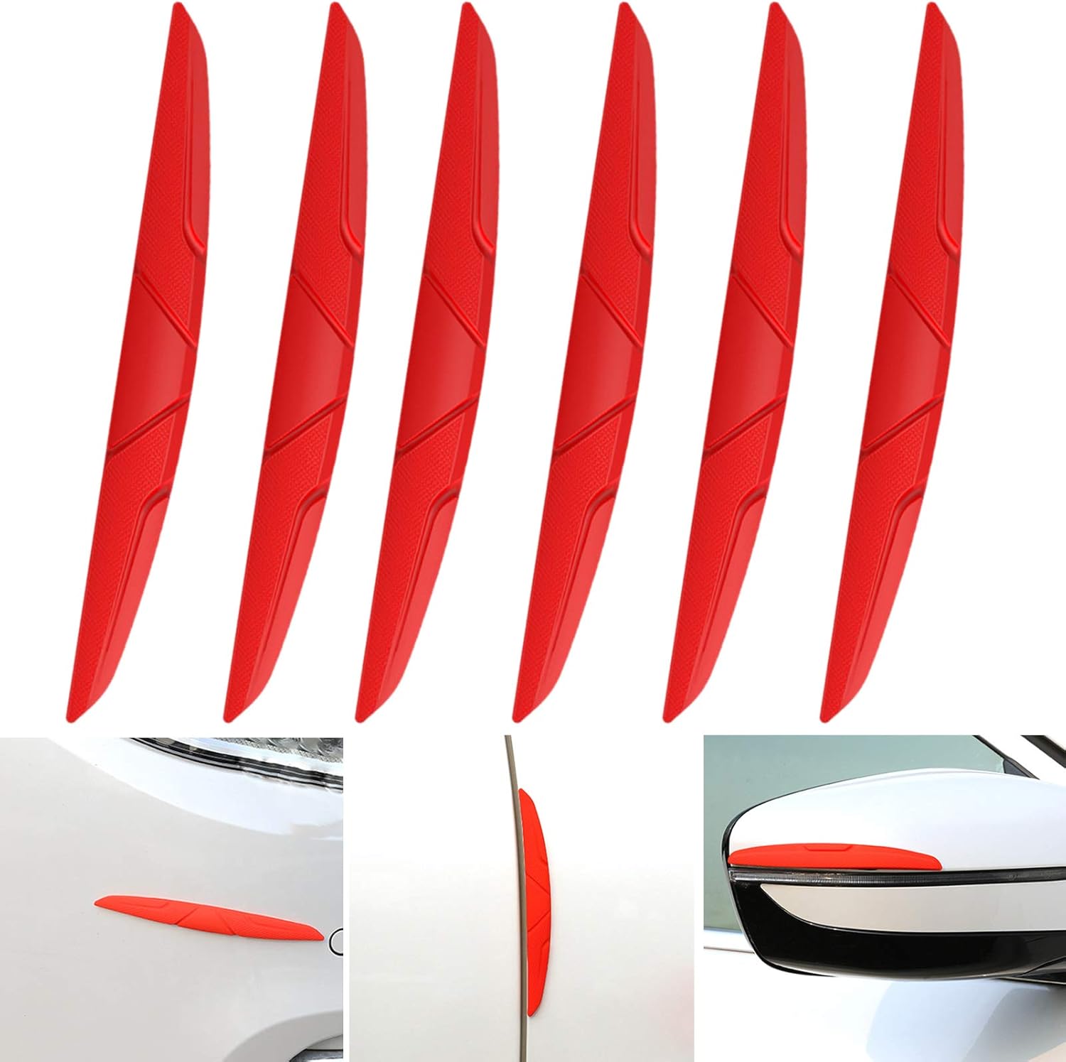 Voroly 6 Pcs Silicone Car Door Edge Guards Universal Car