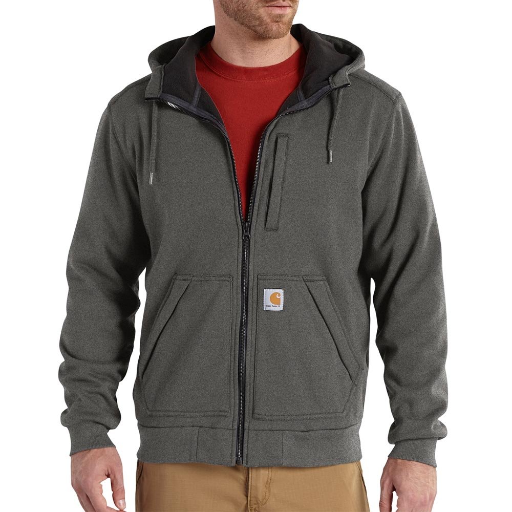 Carhartt Men's Wind Fighter® Relaxed Fit Midweight Full-Zip Sweatshirt, Carbon Heather, XXL