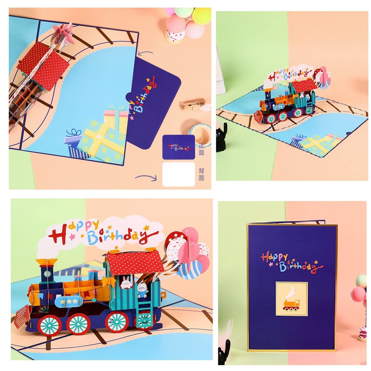 一部予約 Allmira バースデーカード 立体 観覧車 飛び出すメッセージカード 誕生日カード 立体グリーティングカード すべての行事のためのポップアップグリーティングカード 誕生日 母の日 記念日 よく得る 結婚式 おめでとう 卒業手作りの贈り物 封筒のすべての行事で
