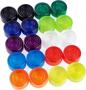 Banworks Plastic Electric Guitar Effect Pedal Footswitch Cap Cover Effects Pedal Footswitch Button Toppers Pedal Nail Caps Protection Cap Pack of 20 Mixed Color JT-XGQCDM-01