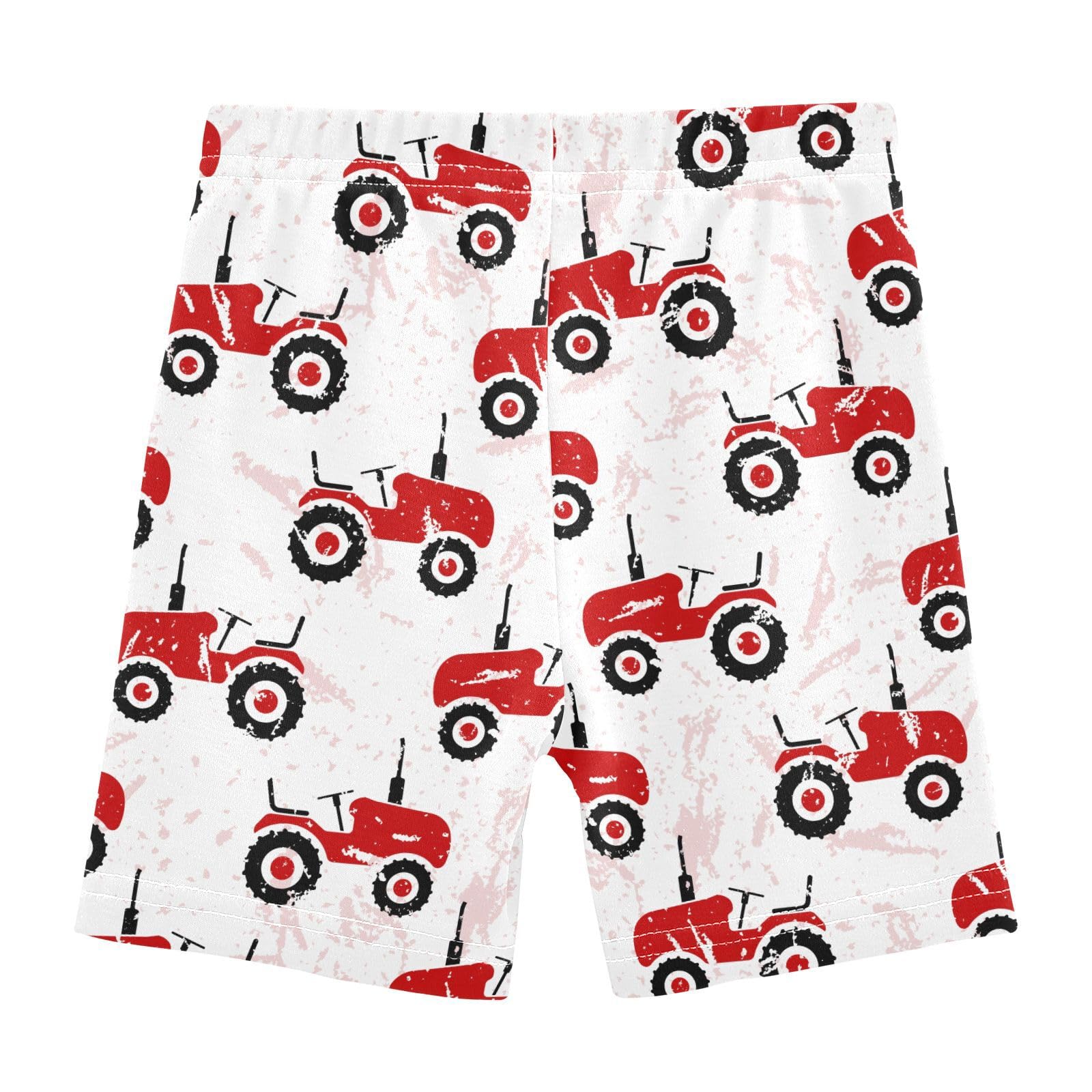 JHKKU Girls Old Wheeled Tractors Shorts Cotton Cartwheel Bike Kids Biker Under Dress Dance Short Girl Clothes 8Y