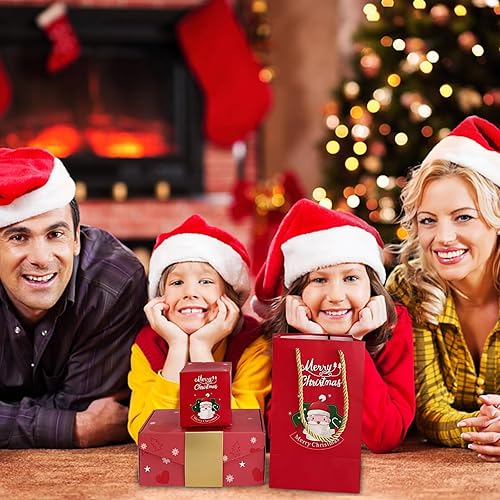 Miniatura 4 de Caja de regalo sorpresa de Navidad, caja de regalo de sobre rojo plegable, caja de regalo única de explosión emergente de Feliz Navidad, caja de