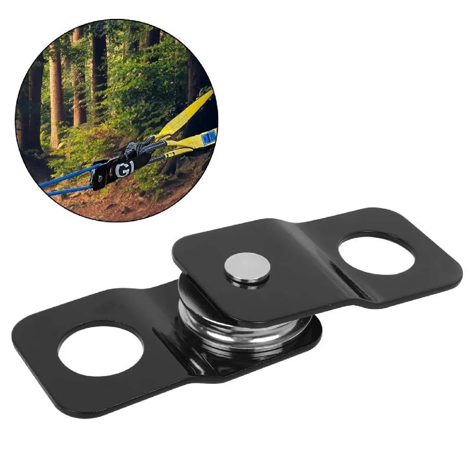 Seilwinde, robuster Schnappblock, Offroad-Recovery Seilzugsystem, 4 x 4, schwarz, Doppelrolle, Leistung für gewerbliche, industrielle und private Nutzung (8 Tonnen)