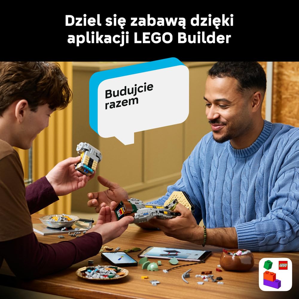 LEGO Star Wars Boba Fett 75455 | Kolekcjonerska figurka, model do ekspozycji, prezent dla fana Star Wars, zestaw klocków dla dorosłych, 1544 elementy