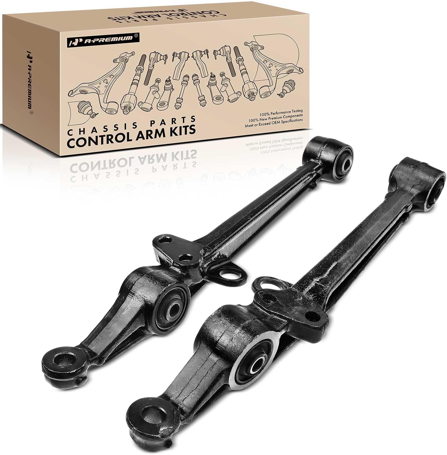 A-Premium 2 x Front Lower Control Arms, with Bushing, Compatible with Honda Accord 1990 1991 1992 1993