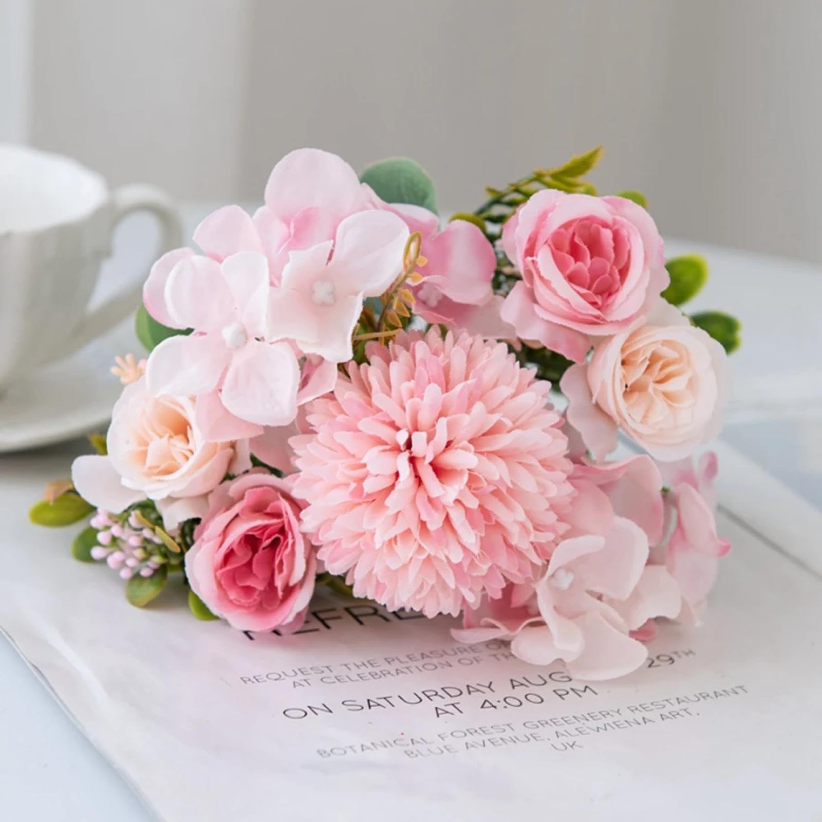 Bouquet de roses en soie artificielle pour décoration d'arche de mariage et table