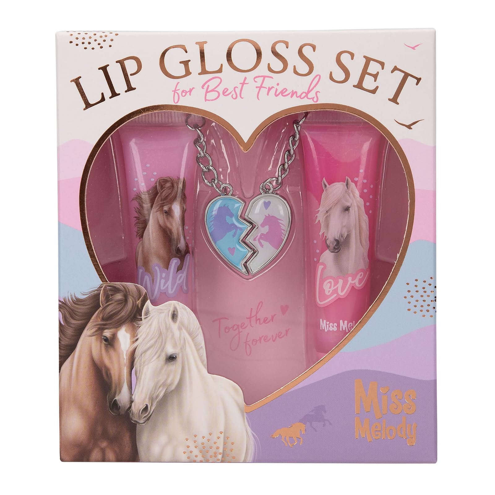 Miss Melody Lipgloss-Set Lipgloss-Set mit zwei Tuben, Duft-Erdbeere & Blaubeerkuchen