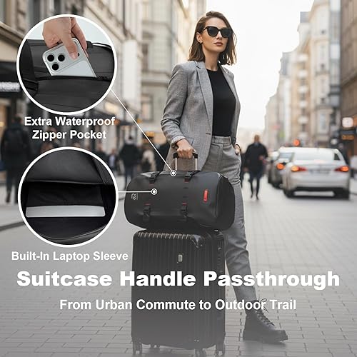 Miniatura 6 de Dry Bag Mochila hermética con cremallera impermeable de 30 litros de capacidad grande para hombres y mujeres, kayak, remo, embarque, viajes, barco,