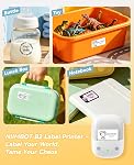 NIIMBOT B2 Label Maker Machine with Custom Button, Built in Clock,Silver | 2 Inch Portable Label Printer Bluetooth Thermal Printer for Small Business, Barcode, Logo Sticker Printers for Phone & PC