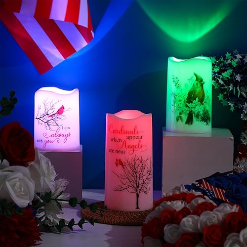 Miniatura 8 de Tujoe 3 velas sin llama Eid Ramadan Mubarak Eid Mubarak LED que funcionan con pilas con luces de vela remotas, decoraciones de Ramadán para