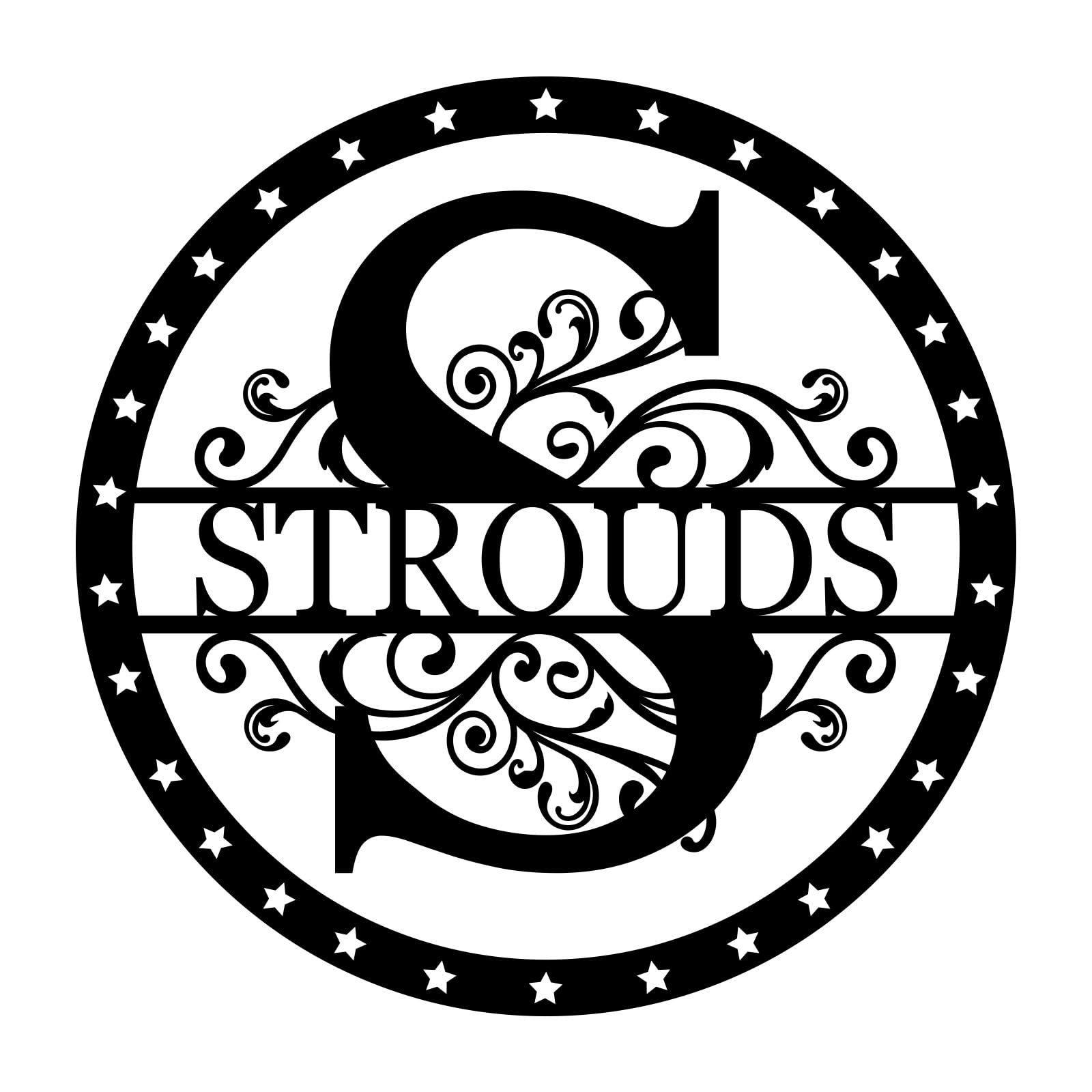 Custom Last Name Sign Personalized Last Name Metal Signs Family Name Sign Personalized Metal Sign Metal Wall Art Split Monogram Personalized Wedding