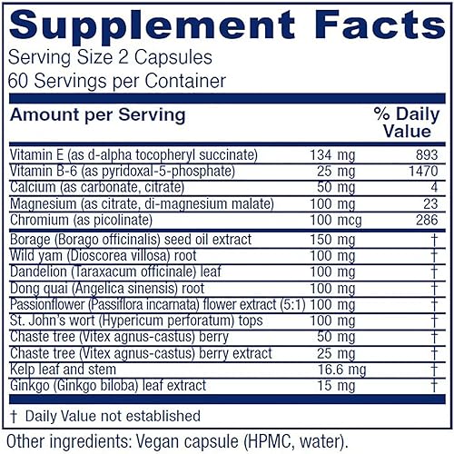 Miniatura 9 de De la Mujer Fase I  Premenstrual Apoyo  60 Vegi cápsulas