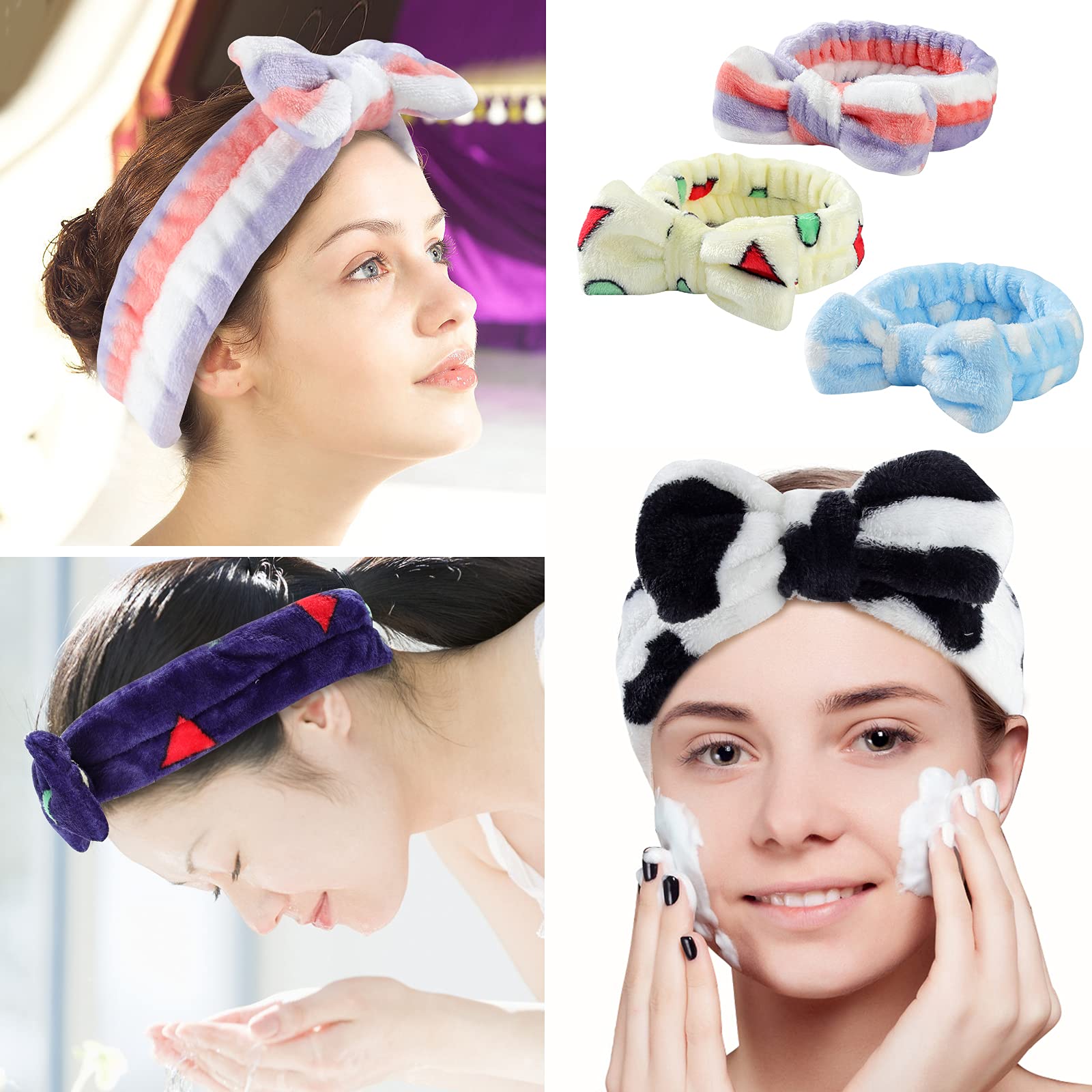 Amazon.com : LAXIZAR 10 PCS Bow Headbands Shower Spa  display picture 1