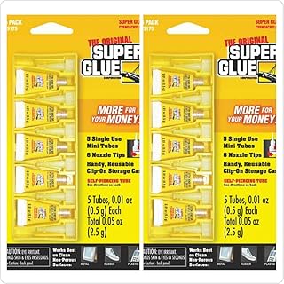 SUPER GLUE 15175-12 Instant Adhesive Mini Tubes, 5 pk
